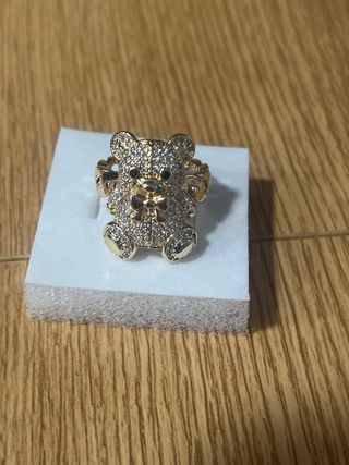 Anillo Osito Laminado 14k Talla 8