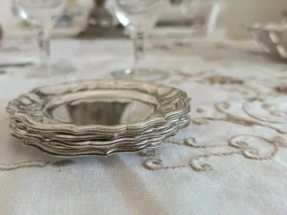 N. 6 Sottobicchieri silver plated a1000