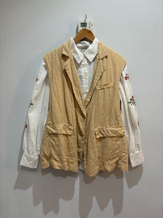 ZARA STUDIO chaleco mujer lino XS/S sin estrenar