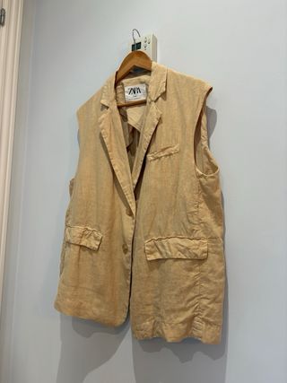 ZARA STUDIO chaleco mujer lino XS/S sin estrenar