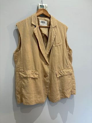 ZARA STUDIO chaleco mujer lino XS/S sin estrenar