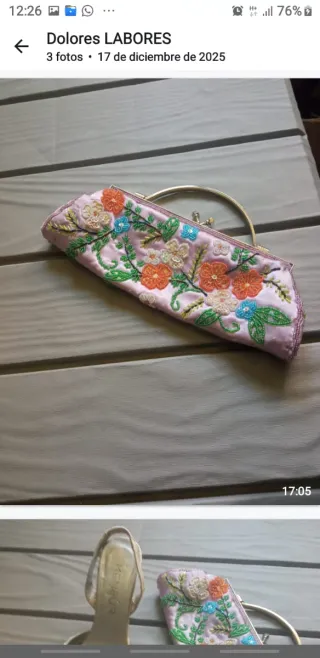 Cartera de fiesta bordada