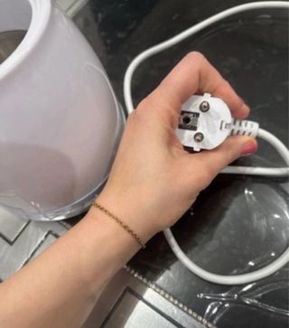 Scaldabiberon con coperchio blu della Chicco