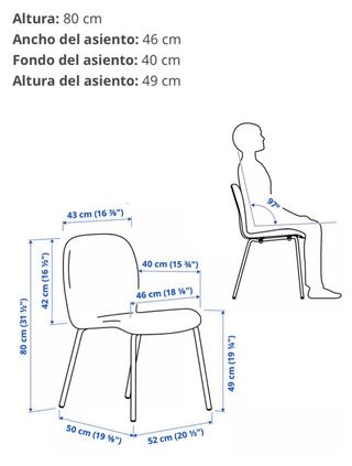 Sillas Ikea KARLPETTER (4 unidades)