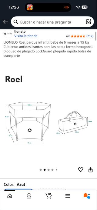 Parque infantil plegable LIONELO