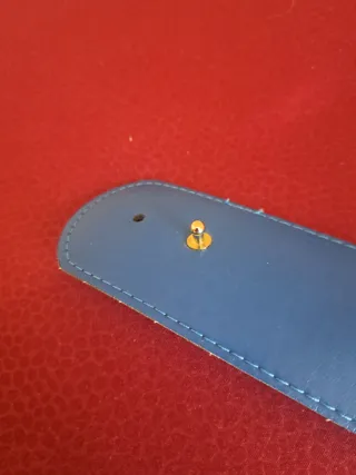 Cintura donna blu con catena dorata