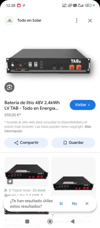 Batería Litio 48V 2.4kWh LV TAB