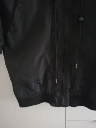 Pull&Bear Impermeable Largo Negro