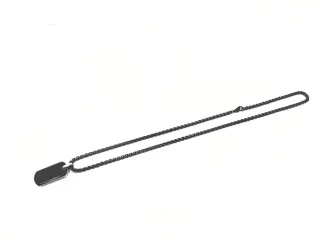 David Yurman Cadena +Colgante Chevron Plata-OniX