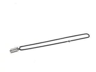 David Yurman Cadena +Colgante Chevron Plata-OniX