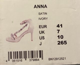 Zapatos de Novia Buffalo Anna Ivory Talla 40 piel