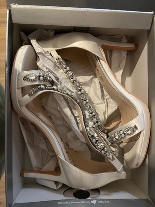 Zapatos de Novia Buffalo Anna Ivory Talla 40 piel