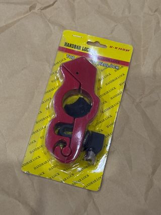 Candado Antirrobo Moto Manillar Rojo