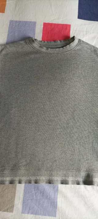 Jersey gris de manga larga