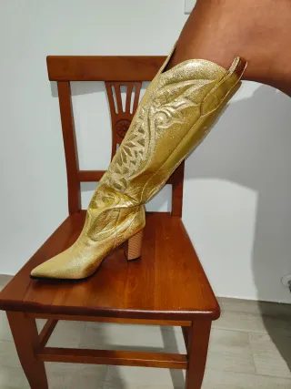 Stivali texani dorati