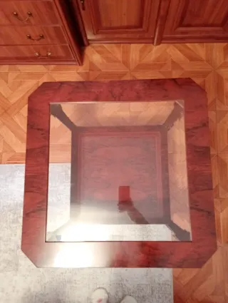 Mesa de centro madera y cristal