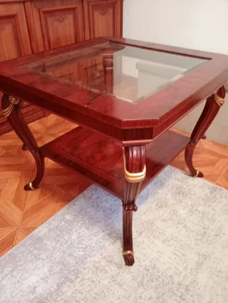 Mesa de centro madera y cristal