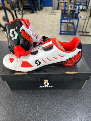 Zapatillas Scott Road Team Blancas y Rojas T/41