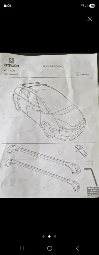 Barras de techo Citroën C4 Grand Picasso