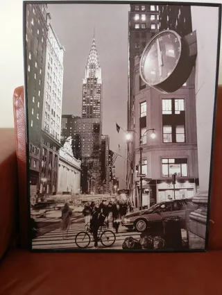 4 Cuadros Paisajes Urbanos B/N 43x56