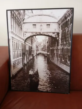 4 Cuadros Paisajes Urbanos B/N 43x56