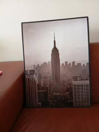 4 Cuadros Paisajes Urbanos B/N 43x56