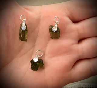 Colgantes de Moldavita Certificada en Plata