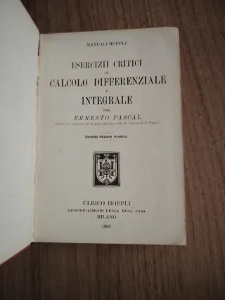 Libro Manuali Hoepli - Esercizii Critici