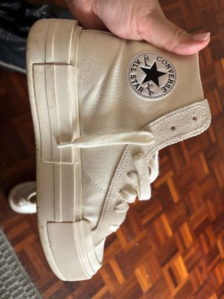 Botines Converse Plataforma Beige