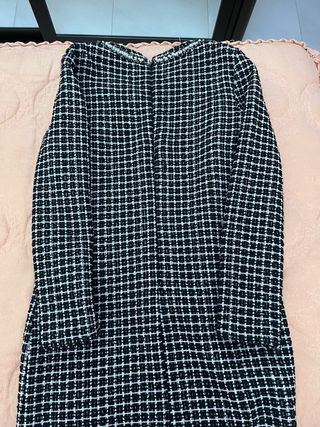 Vestido Mango cuello joya Talla XS