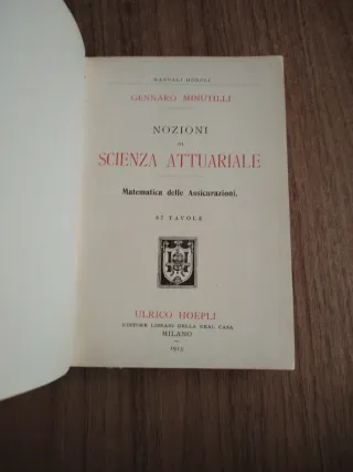 Libro Manuali Hoepli - G. Minutilli
