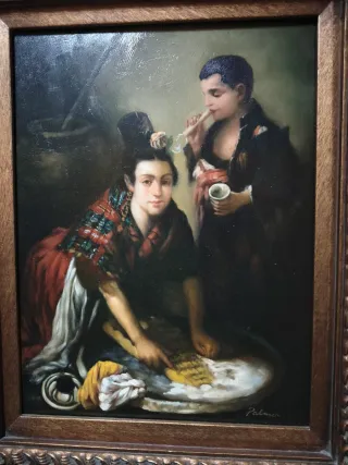 Pareja óleo sobre lienzo