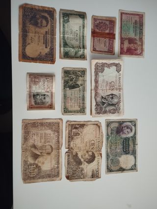 Lote Billetes Antiguos Españoles Pesetas