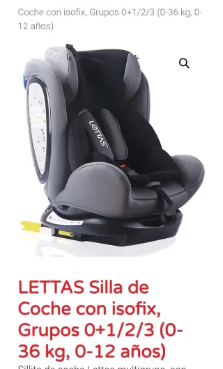 Silla de coche reclinable Grupo 0+1 2 3
