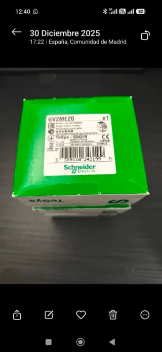 3 X Guardamotor Schneider GV2ME20