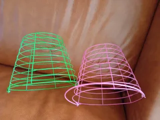 2 Maceteros Diseño Rosa y Verde