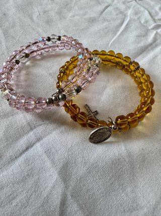 Braccialetti Rosario Rosa e Giallo