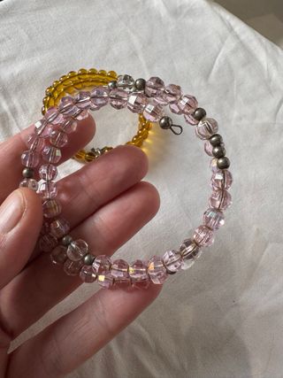 Braccialetti Rosario Rosa e Giallo