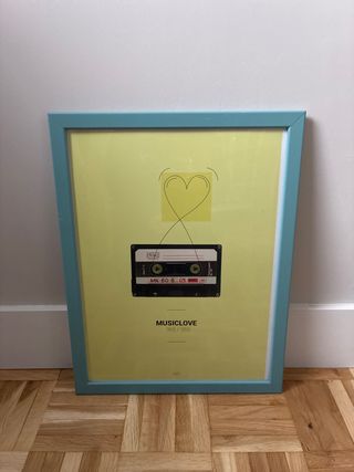 Marco con lámina Music Love artista pop