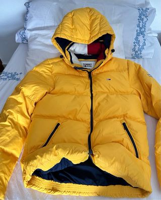Chaqueta Plumas Tommy Hilfiger Amarilla Talla S