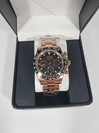 Seiko mod estilo daytona oro rosq