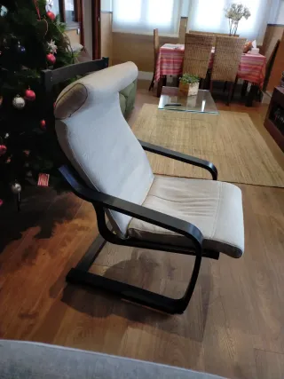 Sillón Ikea beige y negro