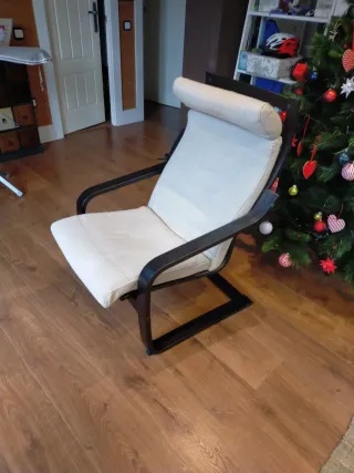 Sillón Ikea beige y negro