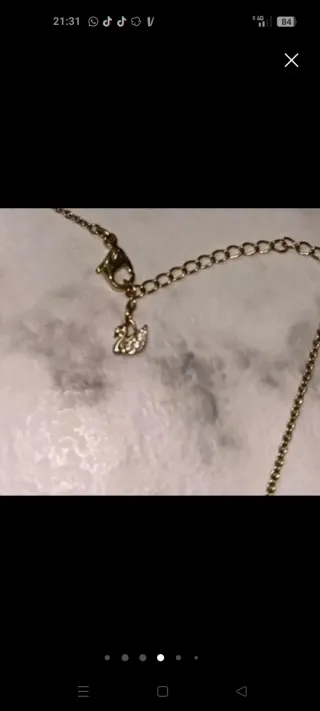 Collana cuore con pietre rosse e bianche