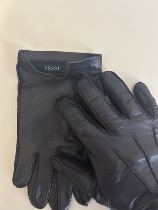 Guantes Gucci Cuero Marrón Talla 8/2