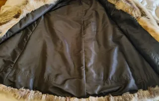 Abrigo Vintage Piel Zorro Auténtica Talla M