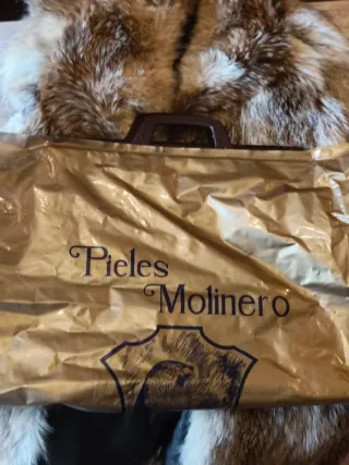 Abrigo Vintage Piel Zorro Auténtica Talla M