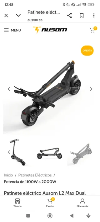 Patinete eléctrico Ausom L2 Max Dual