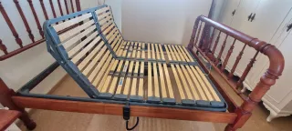 Cama vintage,somier articulado colchón de regalo