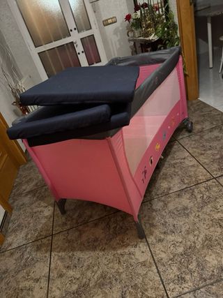 Cuna de viaje Asalvo rosa